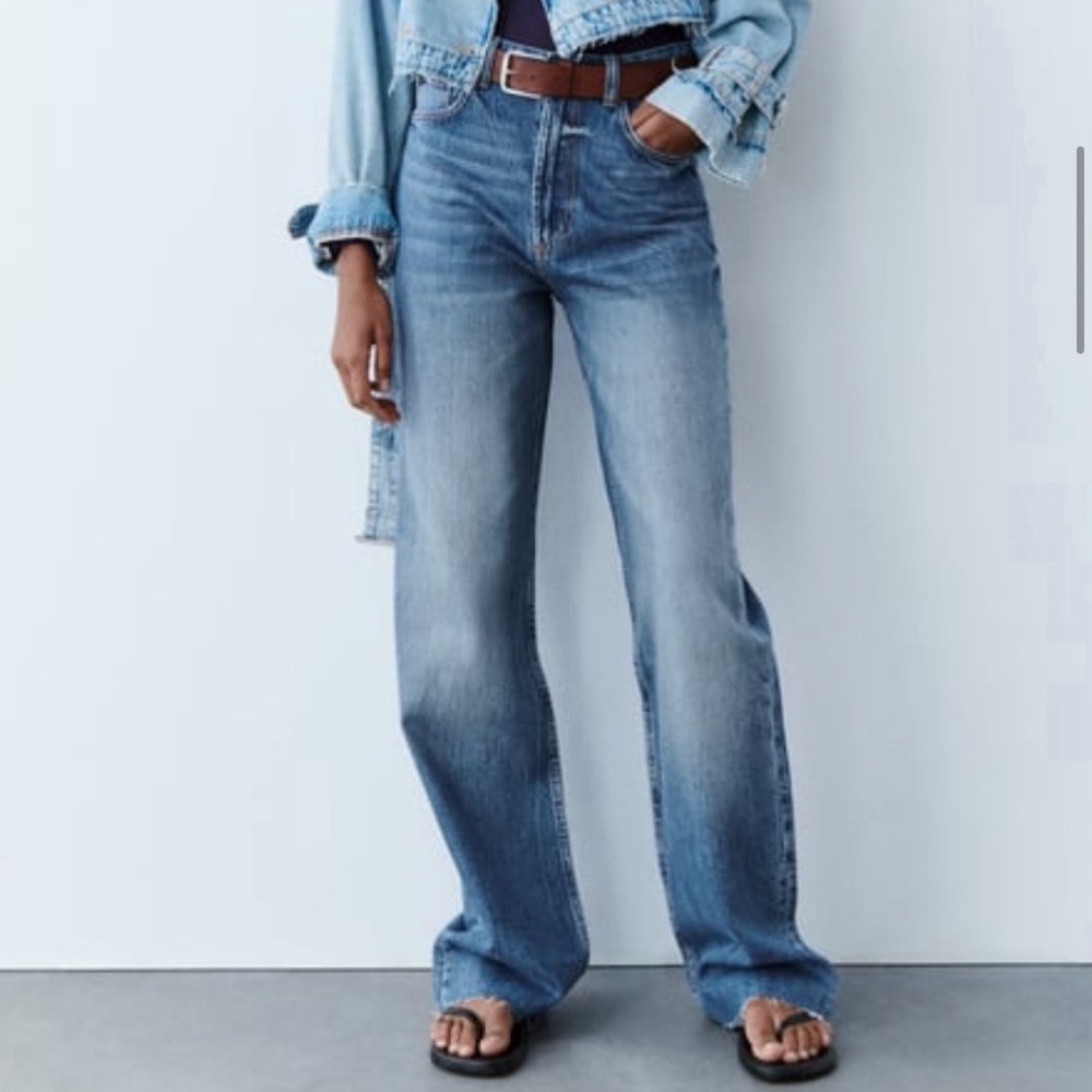 NWT ZARA High Rise Wide Leg Jeans